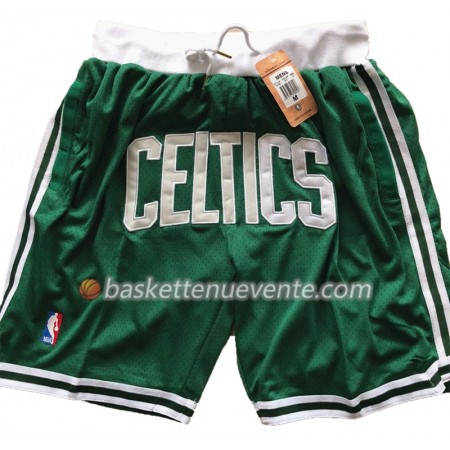 Homme Basket Boston Celtics Shorts à poche Vert Swingman